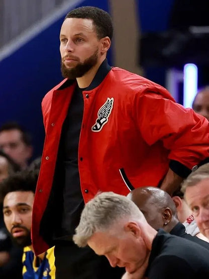 Steph Curry Varsity Jacket Steph Curry Red Jacket | Steph Curry UA Icon Varsity Jacket