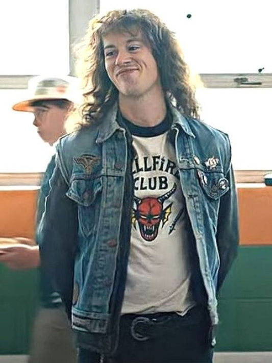 Stranger Things Eddie Munson Denim Vest Blue