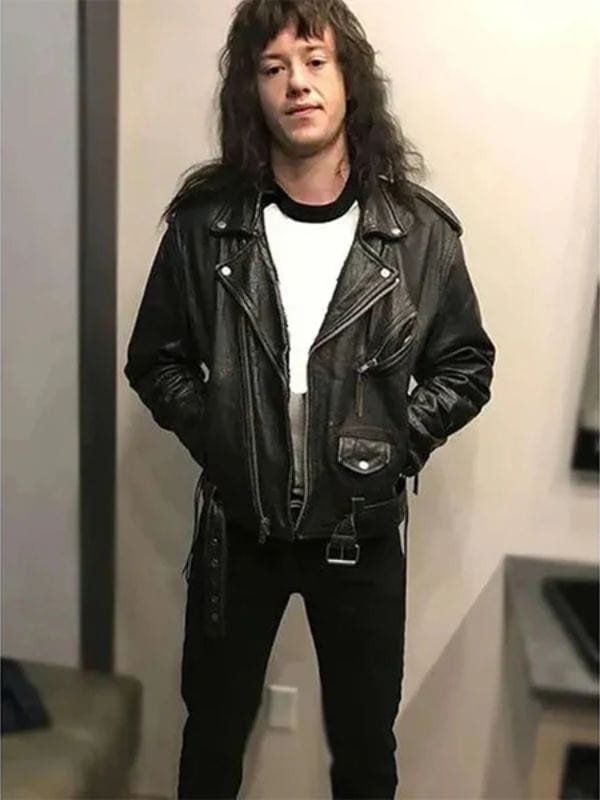 Stranger Things Eddie Munson Leather Biker Jacket
