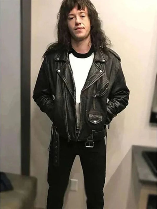 Stranger Things Eddie Munson Leather Biker Jacket