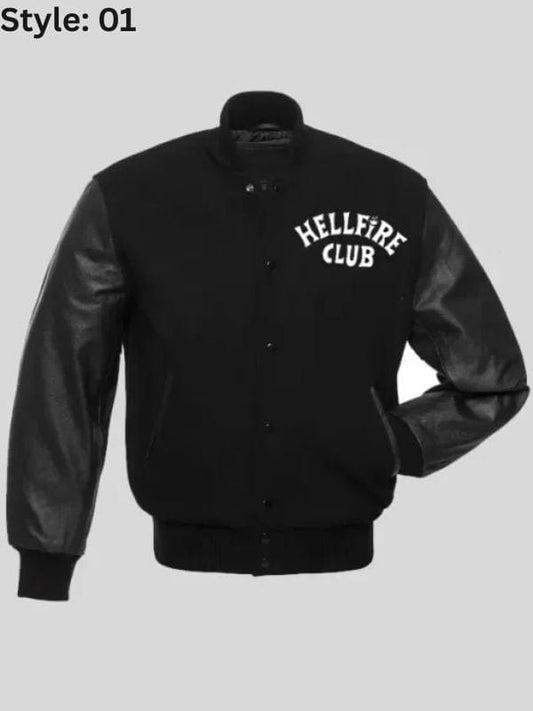 Stranger Things Hellfire Club Varsity Bomber Jacket