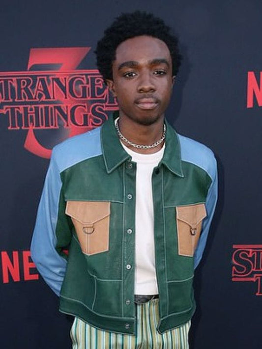 Stranger Things Premiere Caleb McLaughlin Leather Jacket