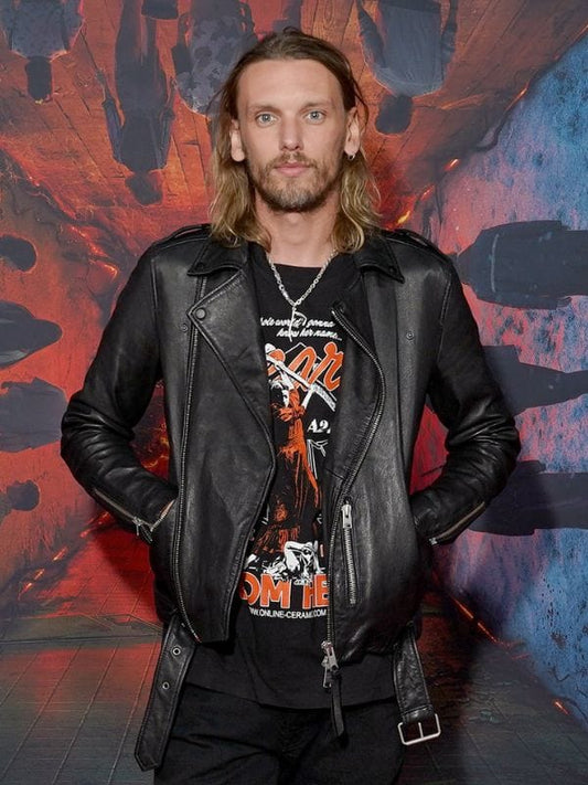 Stranger Things Premiere Jamie Campbell Bower Leather Jacket