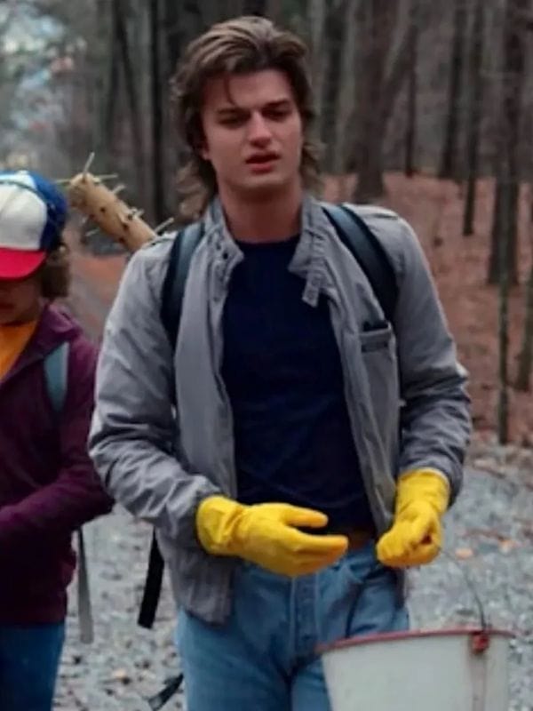 Stranger Things S02 Steve Harrington Grey Jacket