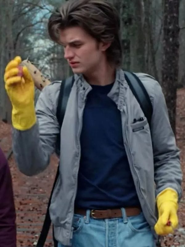 Stranger Things S02 Steve Harrington Grey Jacket