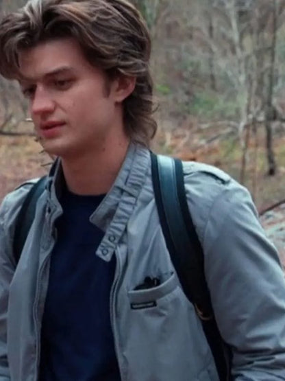 Stranger Things S02 Steve Harrington Grey Jacket