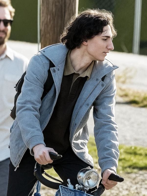 Stranger Things S05 Finn Wolfhard Bomber Jacket Grey