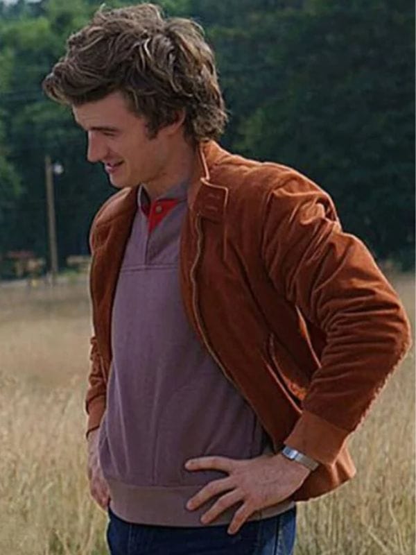 Stranger Things S05 Steve Harrington Brown Suede Jacket
