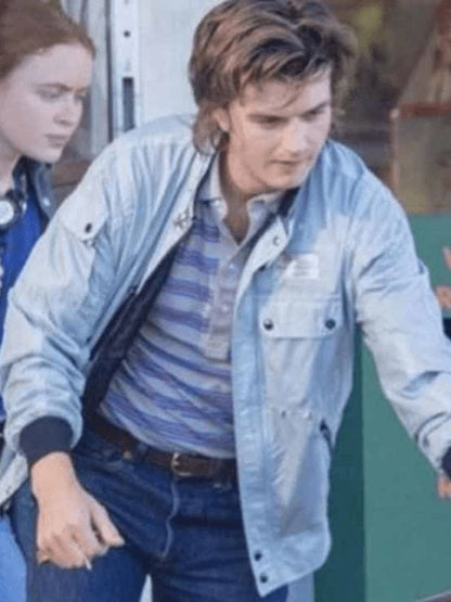 Stranger Things Steve Harrington Blue Bomber Jacket