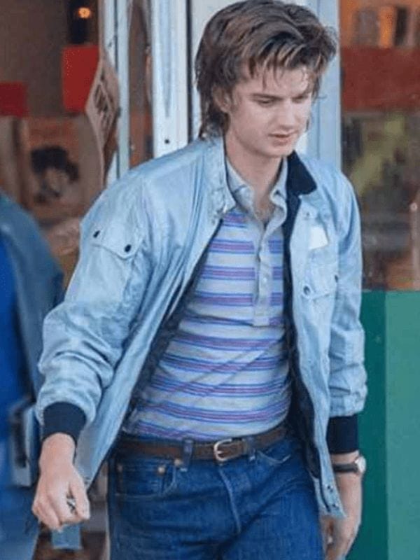 Stranger Things Steve Harrington Blue Bomber Jacket
