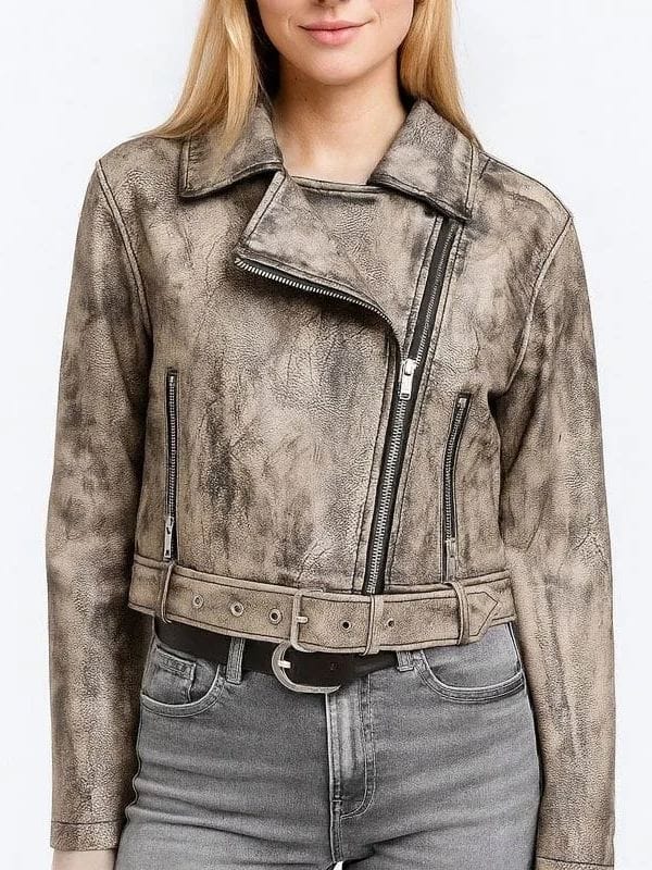 Subteran Irina Artenii Distressed Leather Jacket