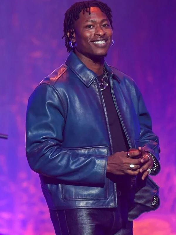 Super Bowl 2025 Lucky Daye Blue Jacket