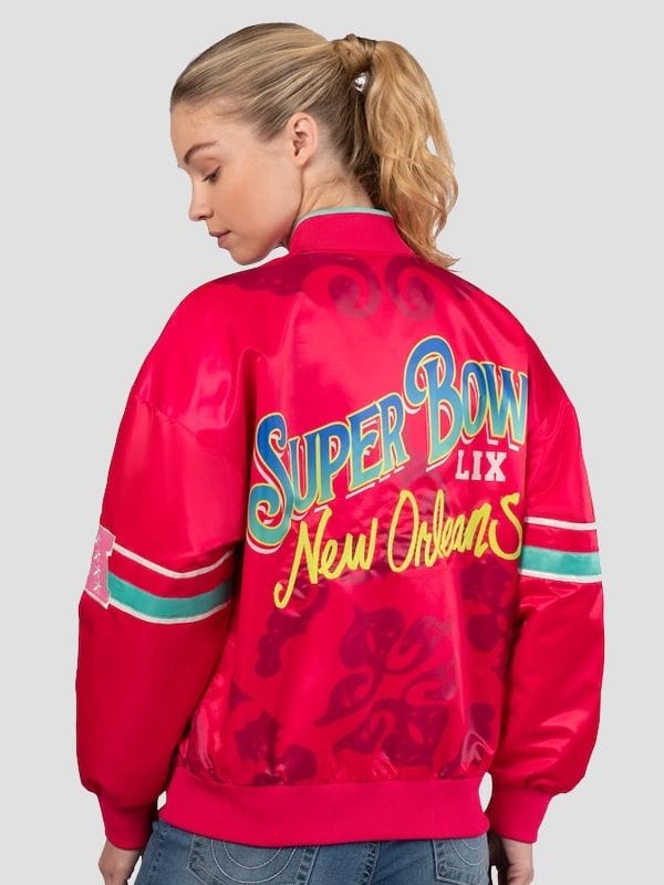 Super Bowl LIX Interception Starter Red Varsity Jacket Super Bowl LIX Interception Starter Red Varsity Jacket