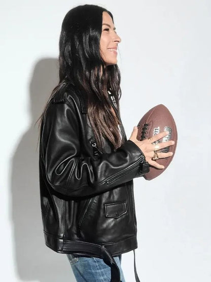 Super Bowl LIX Tabitha Oversized Moto Jacket Super Bowl LIX Tabitha Oversized Moto Jacket
