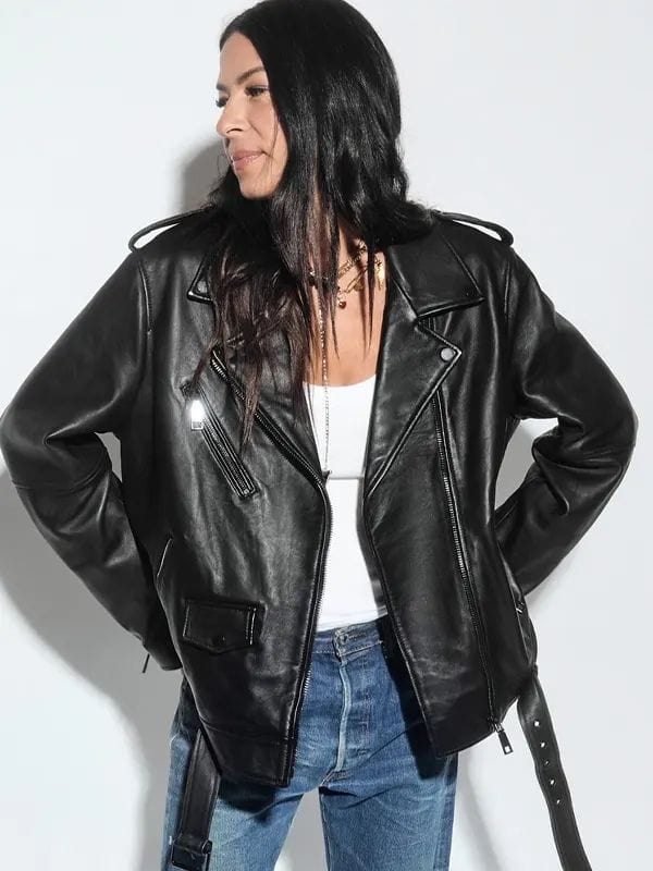 Super Bowl LIX Tabitha Oversized Moto Jacket Super Bowl LIX Tabitha Oversized Moto Jacket