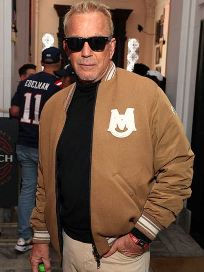 Super Bowl LX Brunch Kevin Costner Varsity Jacket