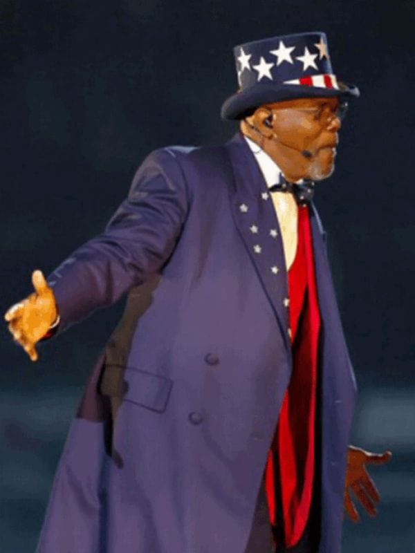Super Bowl Show 2025 Samuel l Jackson Trench Coat