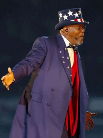 Super Bowl Show 2025 Samuel l Jackson Trench Coat