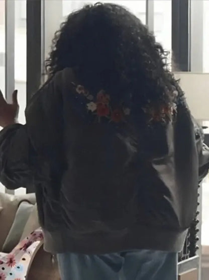 Survival Of The Thickest Mavis Beaumont Floral Bomber Jacket