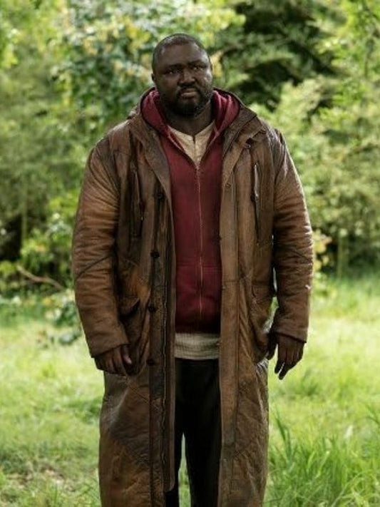 Tommy Jepperd Sweet Tooth Nonso Anozie Leather Coat