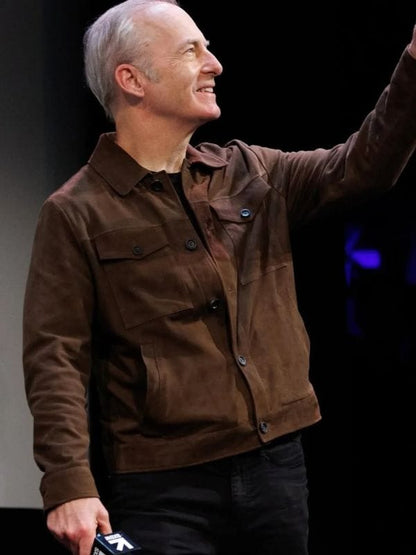 SXSW 2026 Bob Odenkirk Suede Jacket Brown
