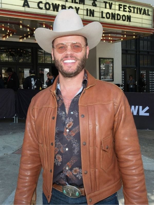 SXSW 2026 Charley Crockett Leather Jacket Brown