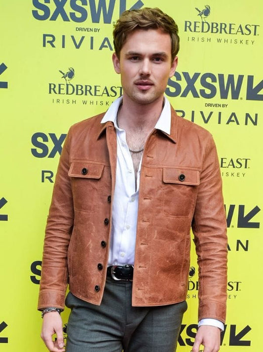 SXSW 2026 Garrett Wareing Leather Jacket Brown