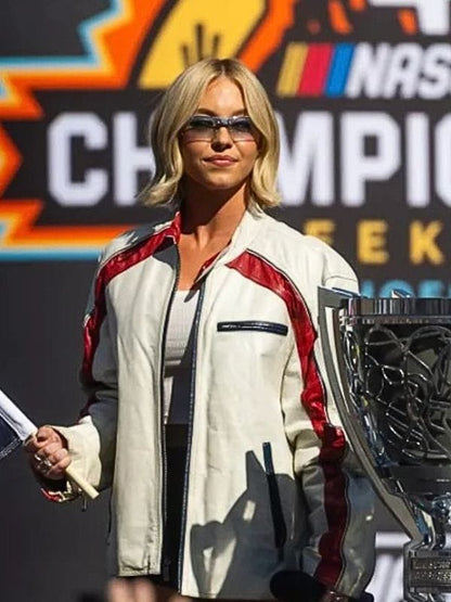 Sydney Sweeney NASCAR Championship Jacket White