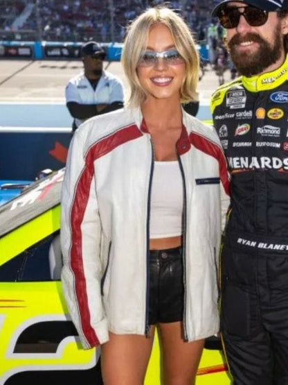 Sydney Sweeney NASCAR Championship Jacket White