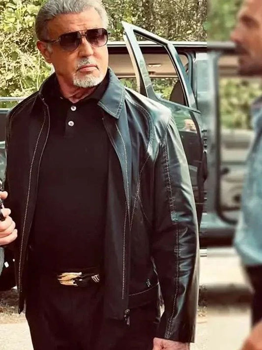 Sylvester Stallone Tulsa King S03 Black Jacket