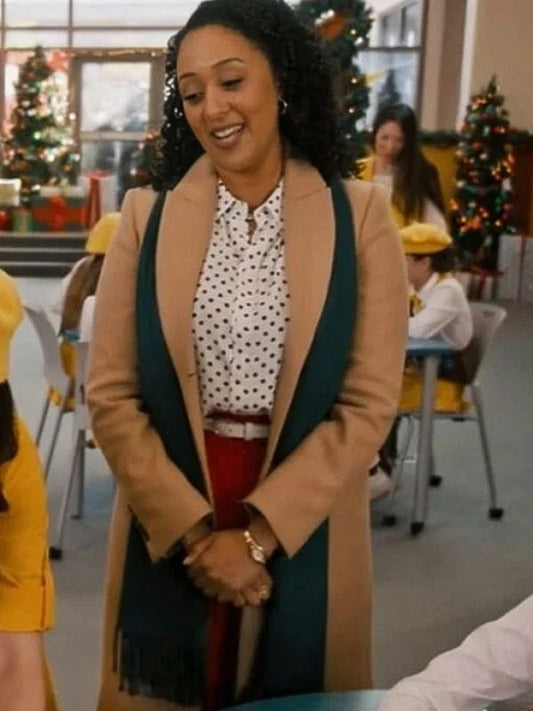 Tamera Mowry-Housley Scouting For Christmas Beige Coat