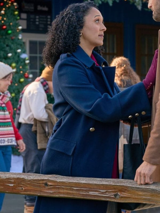 Tamera Mowry-Housley Scouting For Christmas Blue Coat
