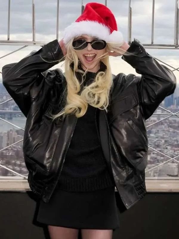 Taylor Momsen The Empire State Building 2025 Black Jacket