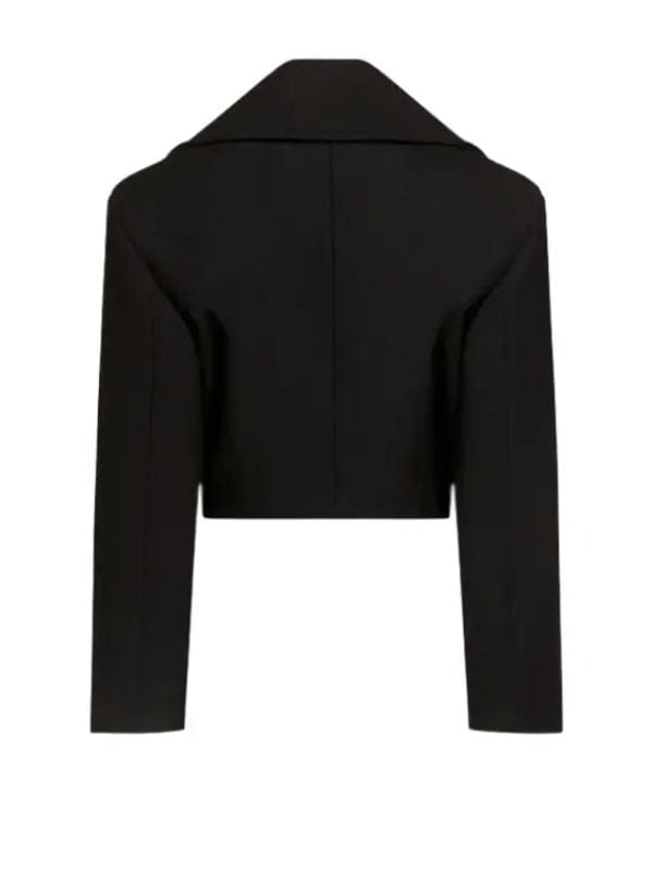 Taylor Swift Gemstone Button Cropped Peacoat Black