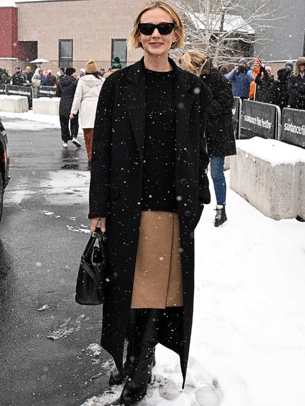 The Ballad of Wallis Island 2025 Carey Mulligan Black Coat The Ballad of Wallis Island 2025 Carey Mulligan Black Coat