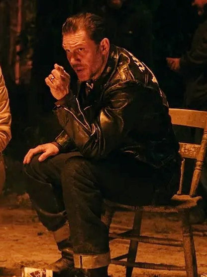 The Bikeriders Tom Hardy Vandals Chicago Leather Jacket The Bikeriders Tom Hardy Vandals Chicago Leather Jacket