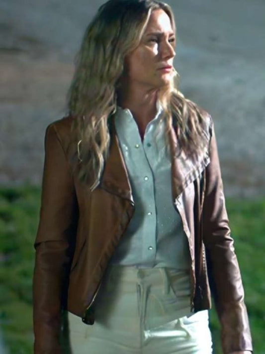 The Bondsman S01 Jennifer Nettles Brown Leather Jacket