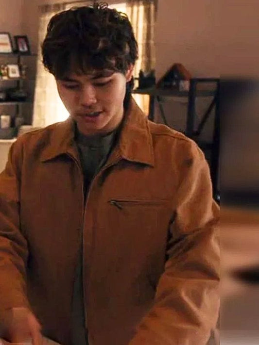 The Cleaning Lady S04 Sean Lew Brown Jacket