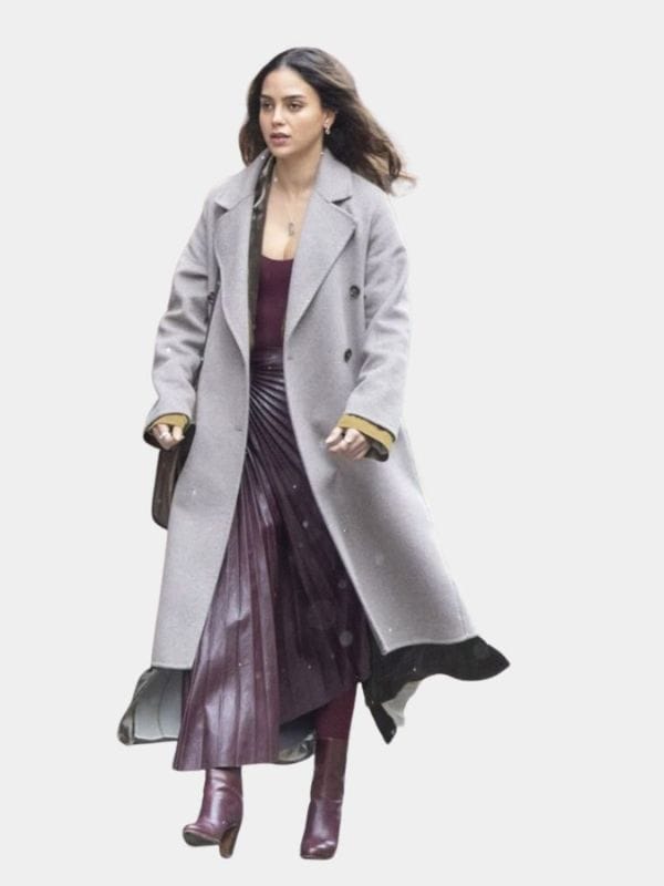 The Copenhagen Test Melissa Barrera Trench Coat Grey