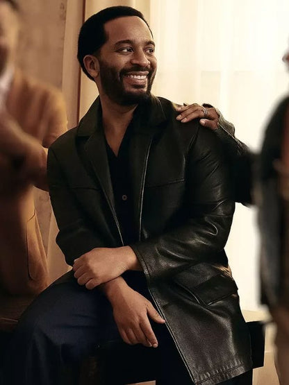 The Dutchman 2025 André Holland Leather Jacket Black