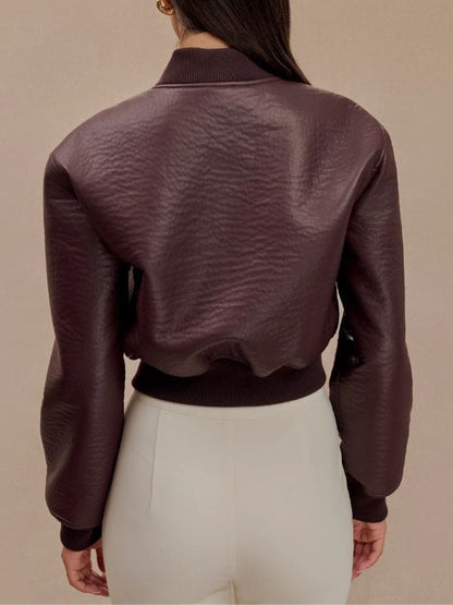 The Flip Off S01 Heather Rae El Moussa Bomber Jacket Brown