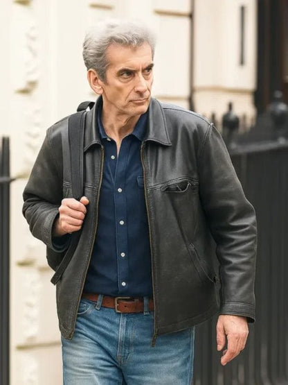 The Hack David Tennant Black Leather Jacket