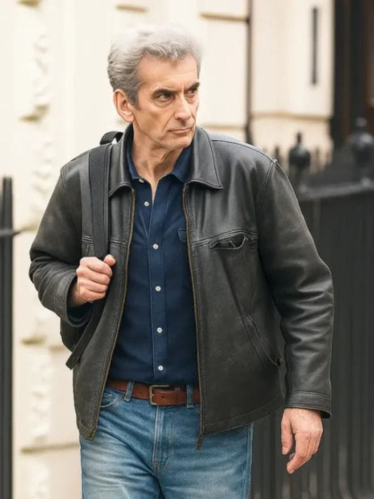 The Hack David Tennant Black Leather Jacket