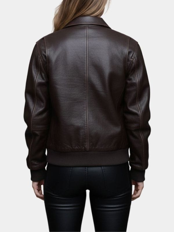 The Housemaid Sydney Sweeney Leather Jacket Brown