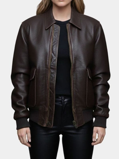 The Housemaid Sydney Sweeney Leather Jacket Brown