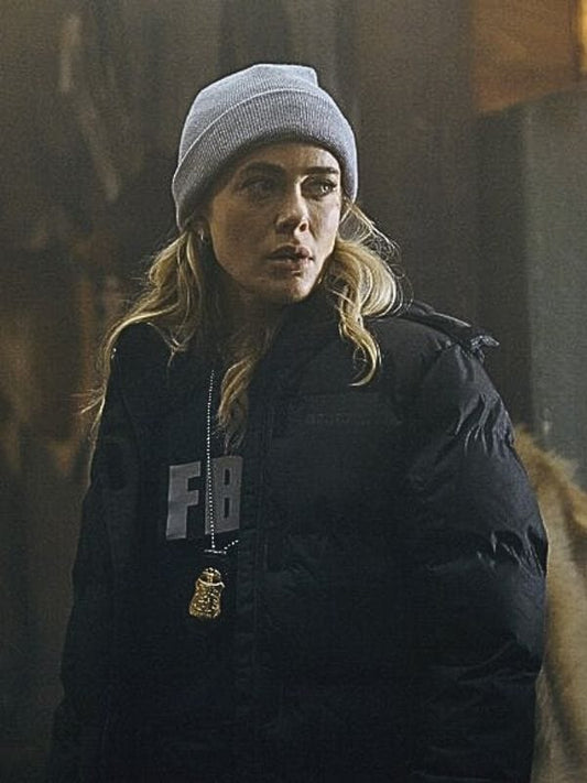 The Hunting Party S01 Melissa Roxburgh Puffer Hooded Jacket The Hunting Party S01 Melissa Roxburgh Puffer Hooded Jacket