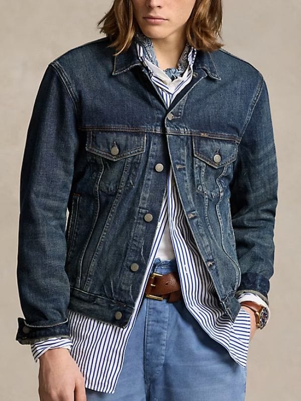 The Hunting Wives S01 Evan Jonigkeit Denim Jacket Blue