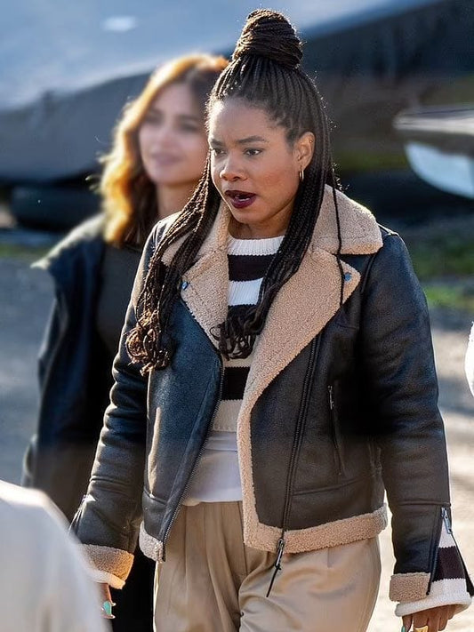 The Jetty S01 Weruche Opia Leather Shearling Jacket