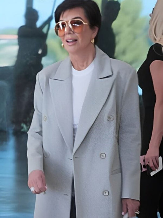 The Kardashians Kris Jenner Grey Coat The Kardashians Kris Jenner Grey Coat