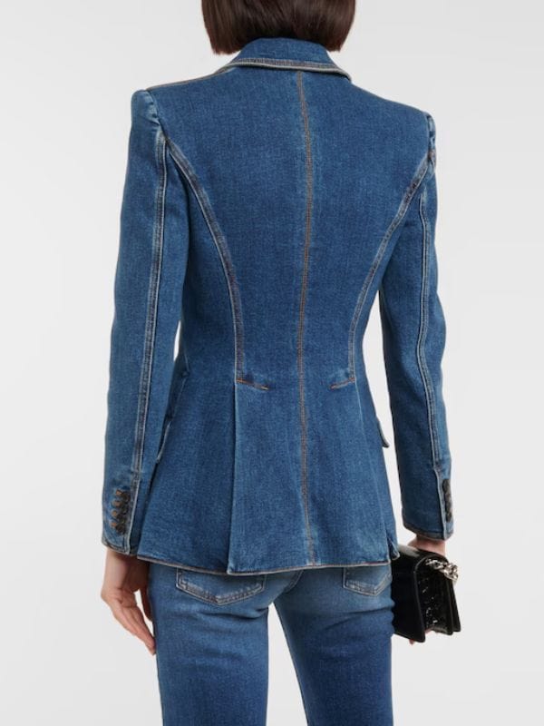 The Kardashians S06 Kris Jenner Denim Blazer The Kardashians S06 Kris Jenner Denim Blazer Blue